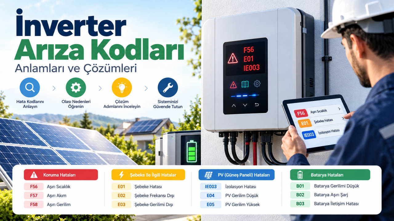 Güneş Enerjisi Sistemleri Arıza Kodları ve Çözümleri