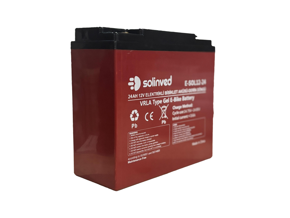 12V 24AH VRLA Type Elektrikli Bisiklet Aküsü  (Premium)
