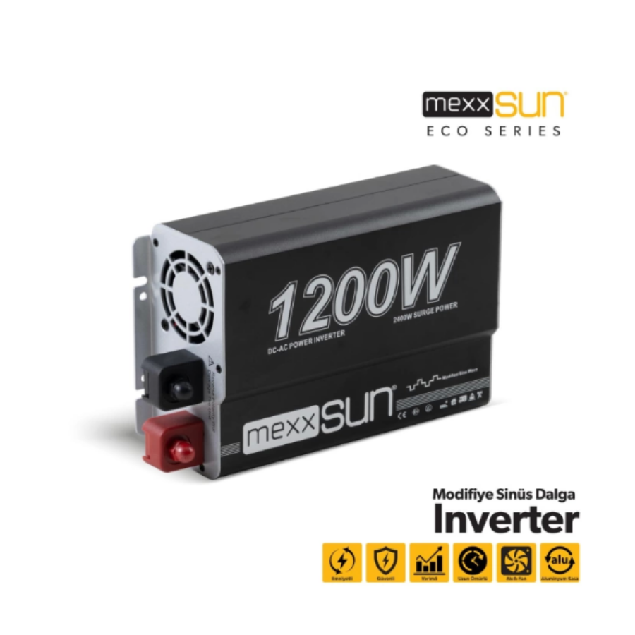 MexxSun 12V 1200W Modifiye Sinüs İnverter