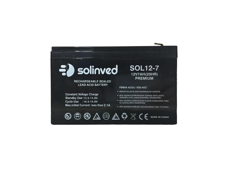 12V 7 AH Ups Ve Alarm Aküsü (Premium)