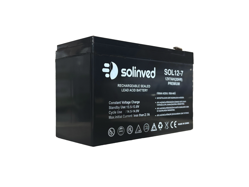 12V 7 AH Ups Ve Alarm Aküsü (Premium)