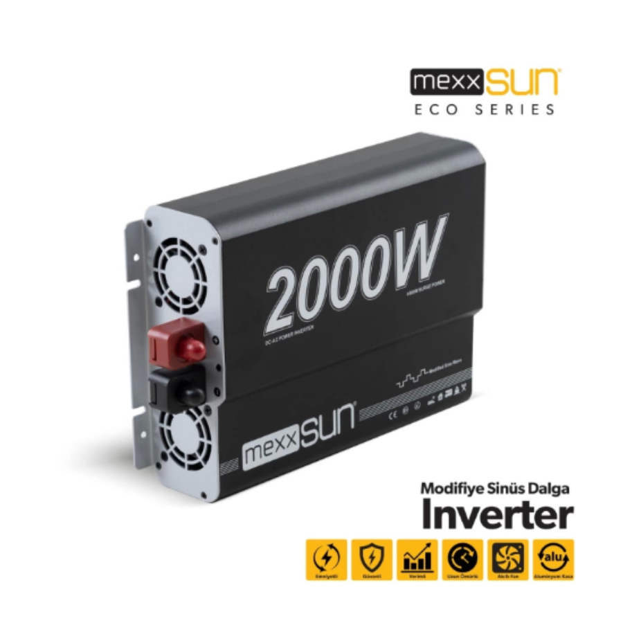 MexxSun 12V 2000W Modifiye Sinüs İnverter