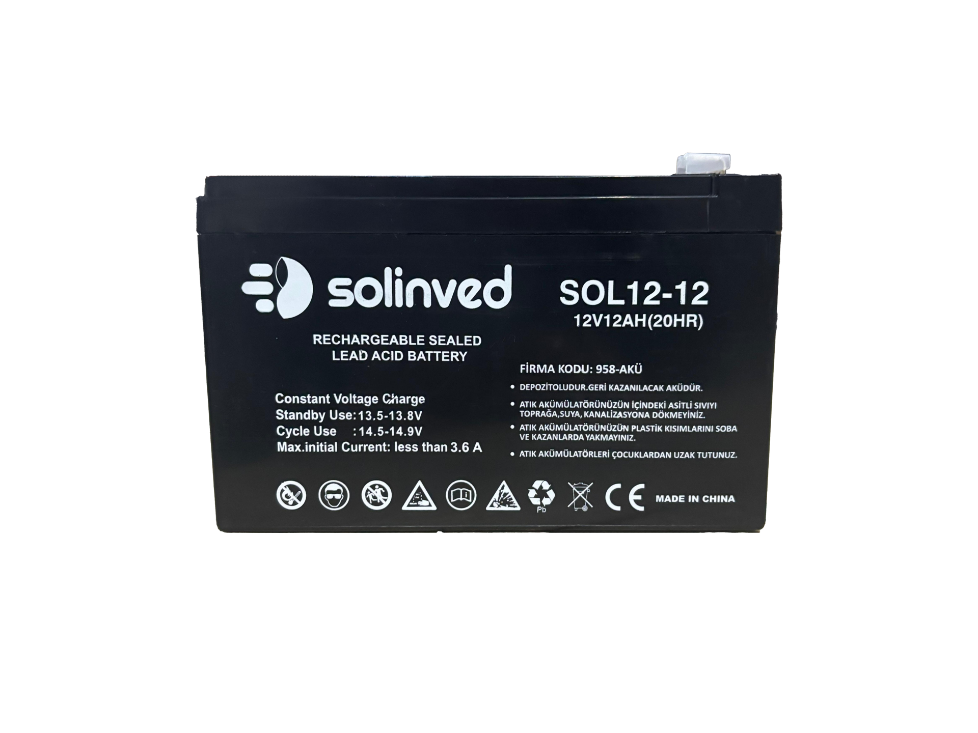 12V 12AH Ups Ve Alarm Aküsü