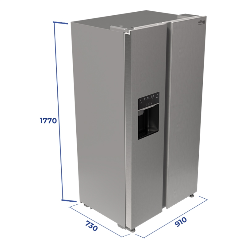 Tommatech TSB-491576-WIDIMP No-Frost Su Ve Buz Dağıtıcılı Sıde-By-Sıde 577L Inox Buzdolabı