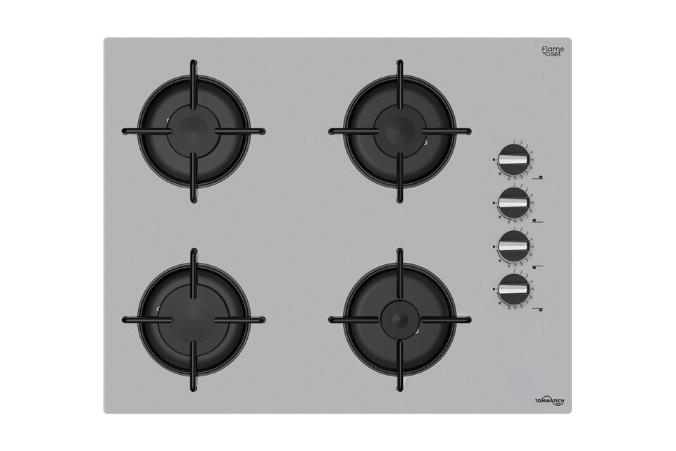TommaTech TAO6001SG Ankastre Gazlı Ocak 65 Cm Gri Cam