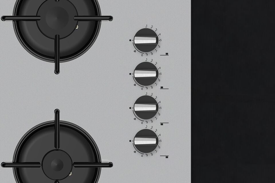 TommaTech TAO6001SG Ankastre Gazlı Ocak 65 Cm Gri Cam