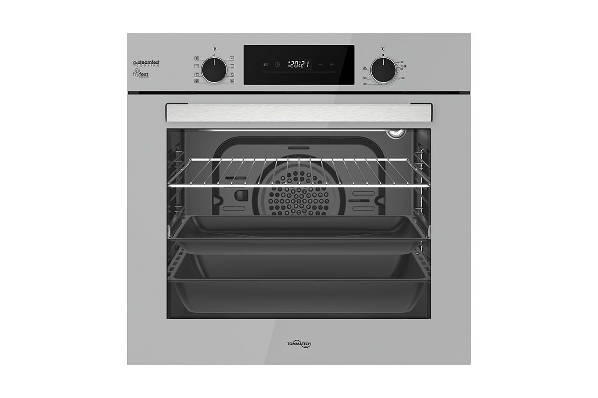 TommaTech TAF6005SS Ankastre Elektrikli Fırın 60 Cm Gri Cam