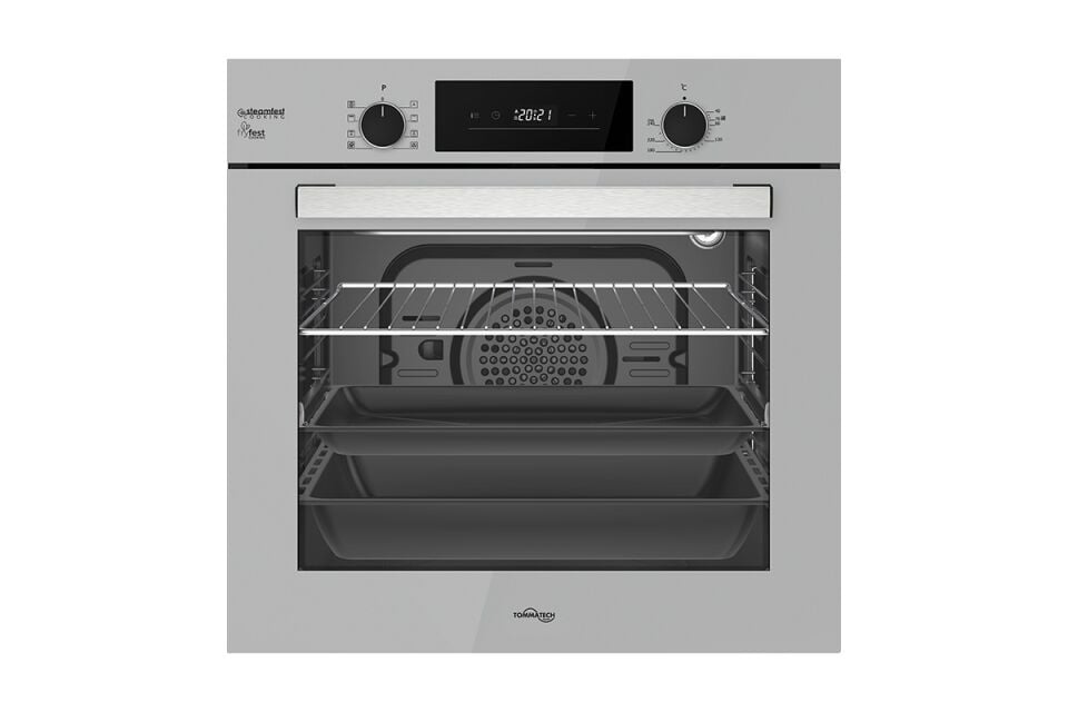 TommaTech TAF6005SS Ankastre Elektrikli Fırın 60 Cm Gri Cam
