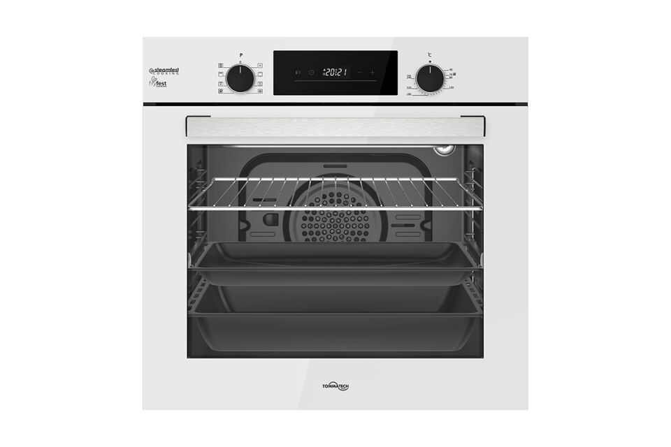 TommaTech TAF6005WS Ankastre Elektrikli Fırın 60 Cm Beyaz Cam