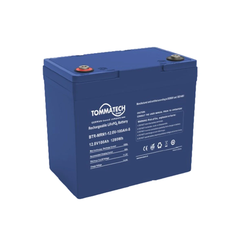 TommaTech ABS+PC Kasa 12.8V-100Ah Marine Batarya