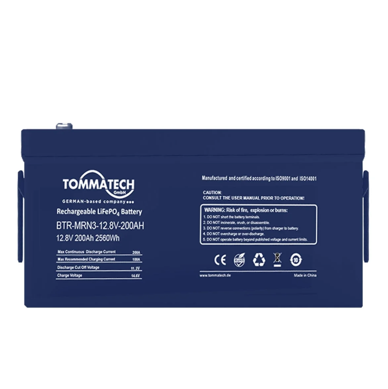 TommaTech ABS+PC Kasa 25.6V-100AH Marine Batarya