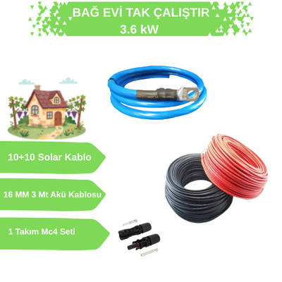 3.6 kW Bağ Evi Paketi Eko Sistem