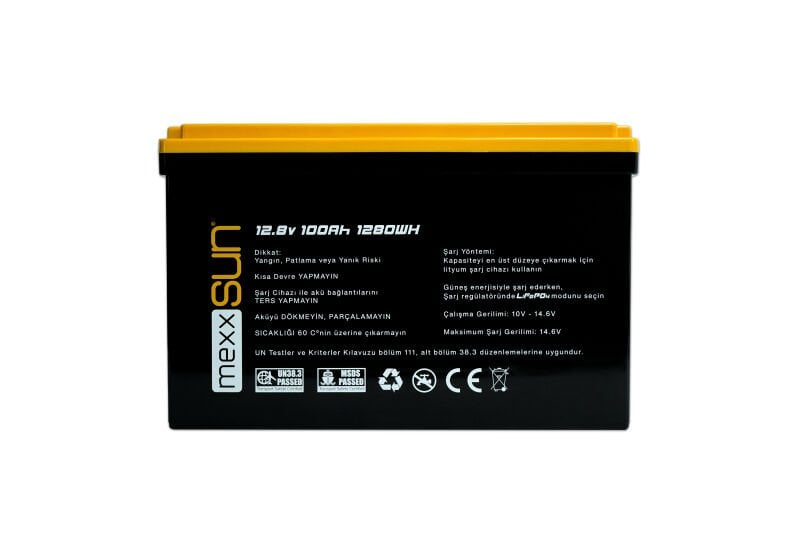 MEXXSUN Lityum Akü 12,8V 100Ah (LiFePo4) 1280Wh
