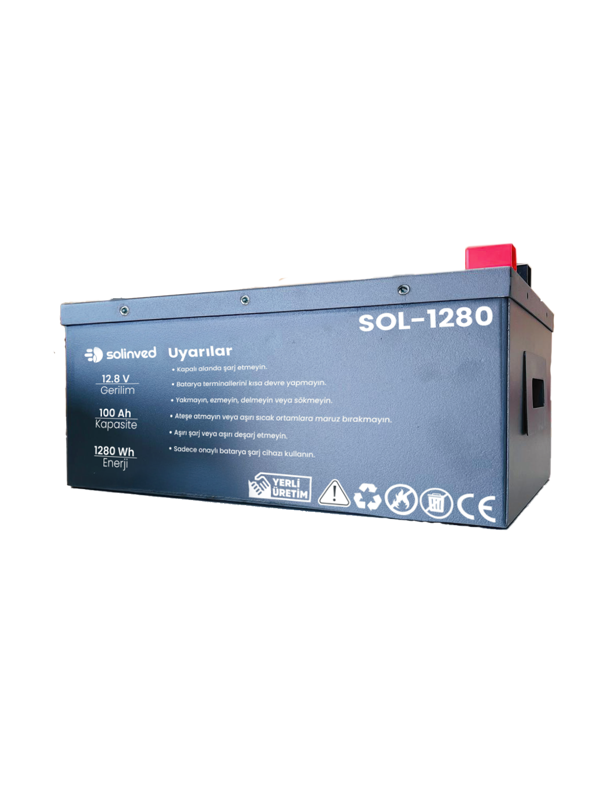 Solinved 12.8 V 100Ah Lityum Akü