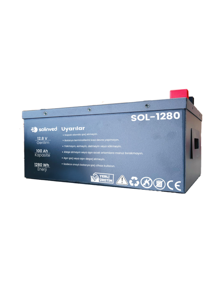Solinved 12.8 V 100Ah Lityum Akü