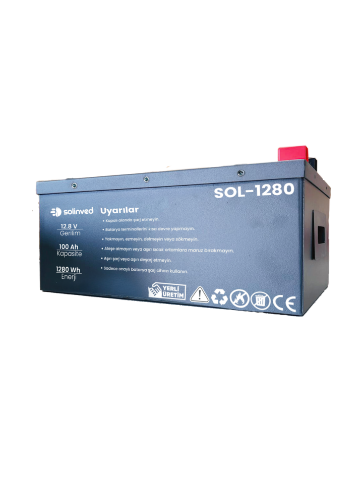 Solinved 12.8 V 100Ah Lityum Akü