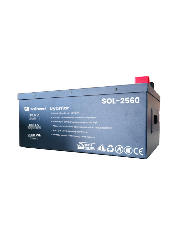 25.6 V 100Ah Lityum Akü